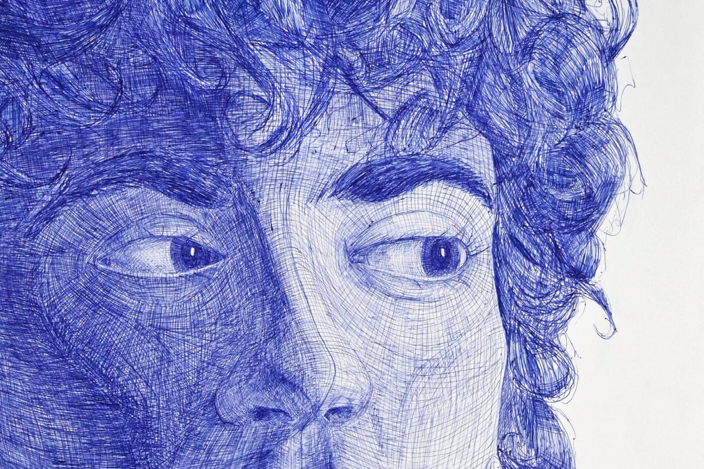 Zeca (detail), 2022, ink on paper, 18x24"