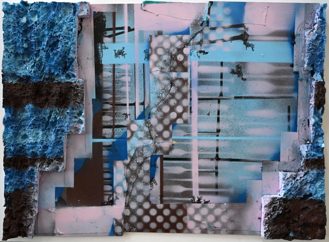Untitled, 2022, mixed media on MDF, 24x18"